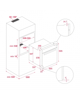Духовой шкаф Teka Urban Color  HLB8400(111000005) черное стекло-foto2