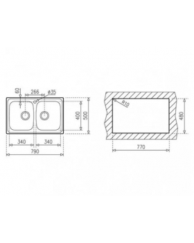 Кухонная мойка Teka UNIVERSO2B79 (115040011) нержавеющая сталь-foto2