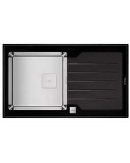 Кухонная мойка Teka Diamond1B1D86 (115100011) черное стекло