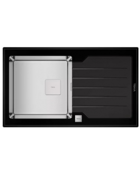 Кухонная мойка Teka Diamond1B1D86 (115100011) черное стекло