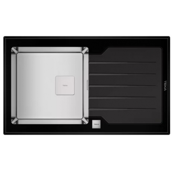 Кухонная мойка Teka Diamond1B1D86 (115100011) черное стекло