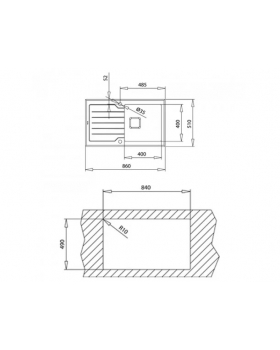 Кухонная мойка Teka Diamond1B1D86 (115100011) черное стекло-foto2