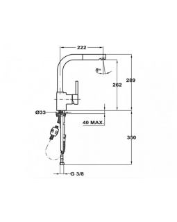 Смеситель кухонный Teka ARK938 (23938121Q) черный металлик/хром-foto2