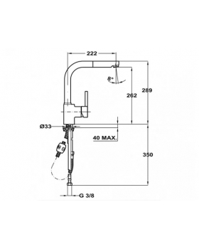 Смеситель кухонный Teka ARK938 (23938121Q) черный металлик/хром-foto2