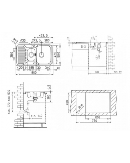 Кухонная мойка Teka PRINCESS800.500 (40109182) нержавеющая сталь-foto2