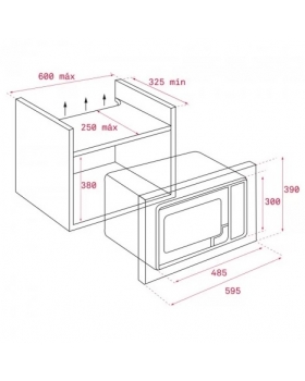 Микроволновая печь встраиваемая Teka MS 620 BIS (40584010)-foto2