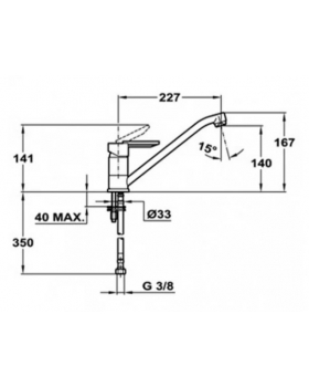 Смеситель кухонный Teka MF-2 Forum L (ML) (81913620VE) алебастр-foto2